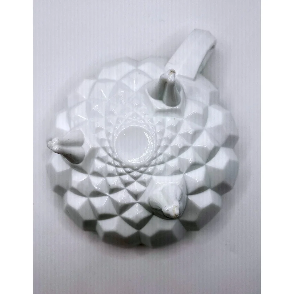 Tiffin Franciscan Betsy Ross Nappy 5.5in White Good Milk Glass Footed Bowl 1940s